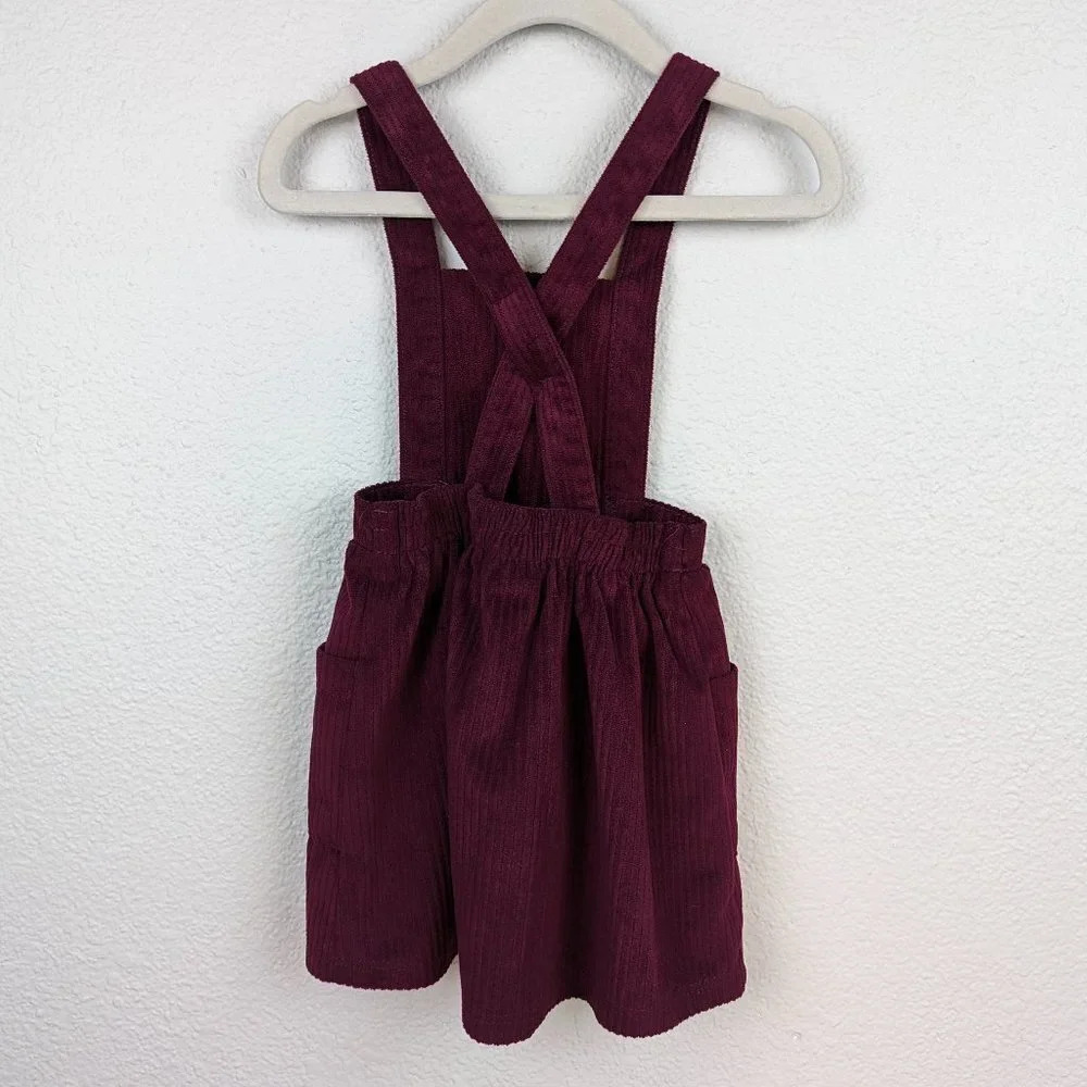 Wonder Nation ~ Baby Girl's Maroon Corduroy Jumper Size 18 months - Picture 4 of 10